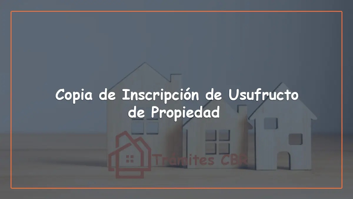 Copia de inscripción de usufructo de propiedad en Chile